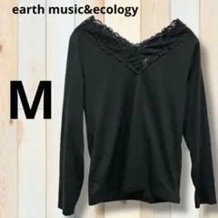 earth music&ecology サイズ:M 長袖カットソー　ブラック