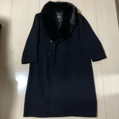 黒　カシミヤロングコート