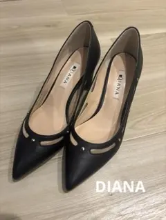 【美品】DIANA ダイアナ パンプス ポインテッドトゥ 美品　黒　ハイヒール