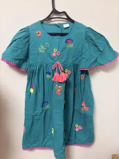 NEXT ターコイズ刺繍チュニック　ワンピース