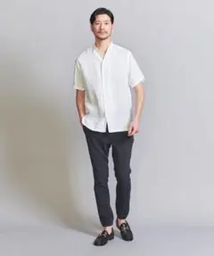 beauty＆youth バンドカラー スキッパー ショートスリーブシャツのサムネイル