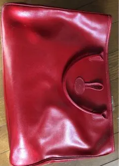 美品ロンシャン　ロゾ　トートバッグ　赤　本革
