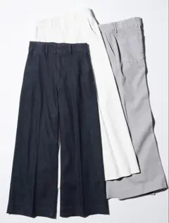 ユニクロ　デニムワイドパンツ　ワイドトラウザージーンズ　Lサイズ