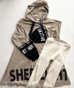 140cmワンピース、レギンスセット