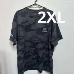 AVIREX メンズ カモフラ柄 tシャツ ロゴt 2XL