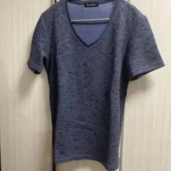 お値下　トルネードMart 濃淡のネイビー Vネック Tシャツ　Lサイズのサムネイル