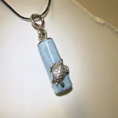 ラリマー ペンダントトップ ステンレスチェーン付き 箱とS925かめちゃん付き