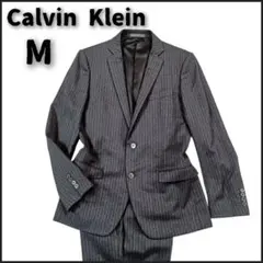 【超美品】Calvin Klein セットアップスーツ グレー ストライプ Mのサムネイル
