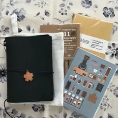 トラベラーズノート・パスポートサイズ　ブルーセット