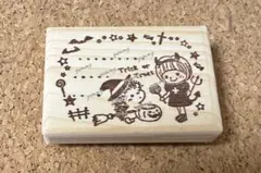 ① ハリネズミ ハロウィン 女の子 メモ枠 / はんこ