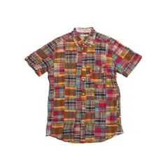 日本製 Deluxe Clothing パッチワーク 半袖シャツ BD M