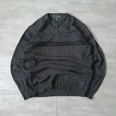 90s Vネックニット セーター チャコールグレー シティーボーイ ノームコアのサムネイル