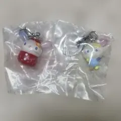 ゆるっとめじるしアクセサリー いちご ウサハナ　サンリオ　ガチャ　ガシャポン