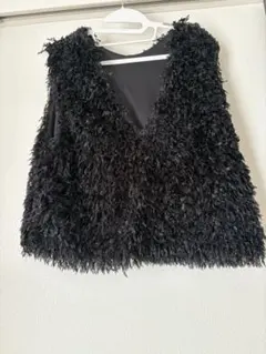 ぞうねこちゃんねる⭐︎新品未使用⭐︎フリンジ2wayベストブラックM