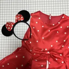 ミニーちゃん風　ドレス　130 カチューシャ　まとめ売り　ワンピース