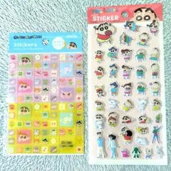 【172】クレヨンしんちゃん　タイルシール　ましゅまろシール　ぷっくりステッカー