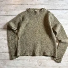 峯*岸様 80s90s USA製 L.L.Bean ウール混 クルーネックニット