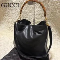 [希少]GUCCI グッチ バンブー 2way ショルダーバッグ ヴィンテージのサムネイル