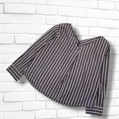 【美品】ラウンジドレス ブラウス 綿100% グレー F　バックジップ