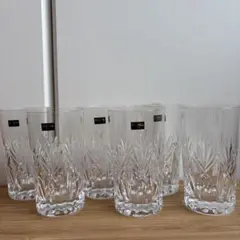 クリスタルガラス カットデザイン グラス 6個セット