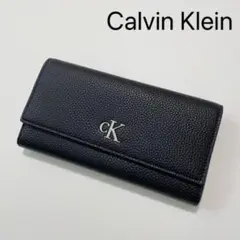 カルバンクライン 長財布 ウォレット 二つ折り ロゴ シンプル CK 黒 メンズ