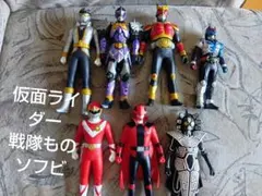 仮面ライダー　戦隊ヒーロー　ウルトラマン　ソフビセット
