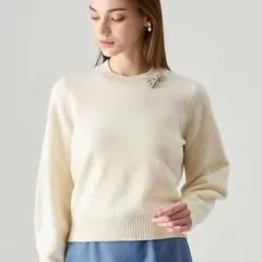 YONFA ヨンファ コットンカシミヤリブニット ネイビー 新品未使用品