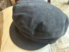 ブラック　 コーデュロイ キャスケット