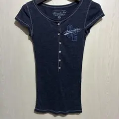 Abercrombie & Fitch 半袖ヘンリーネックTシャツ S⭐︎美品