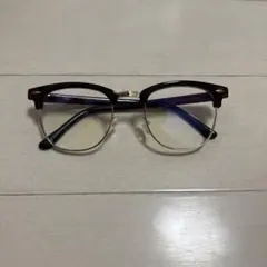 ブラウン フレーム 四角形 メガネ