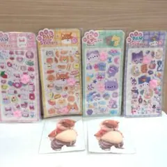 肉球シール もちもち ぷくぷく　ぷにぷに 4枚セット　お腹シール　2枚