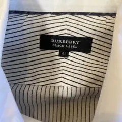 BURBERRY BLACK LABELホワイトストライプ 長袖シャツ