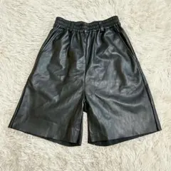 HALEYPESCA 合成皮革 ショートパンツ　秋冬　ウエストゴム