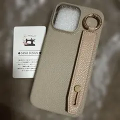 iPhone16プロマックス　ベルト付き　トーブグレー✖️ピンクベージュ