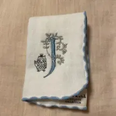 シンジカトウ ガーゼハンカチ タオルハンカチ イニシャルJ