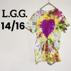 レア✨️L.G.G. 【14/16】タイダイ ハート型 Tシャツ 半袖 カラフル