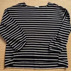 earthストライプ 八 分袖 トップス