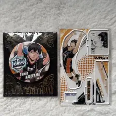 ハイキュー 影山飛雄 名場面ジオラマフィギュア バースデー缶バッジ