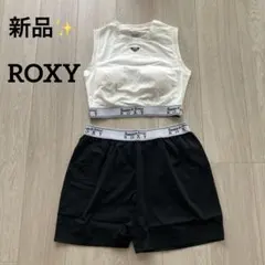 【新品】ROXY ロキシー 水着 カップ付アメリカンスリーブ上下セット