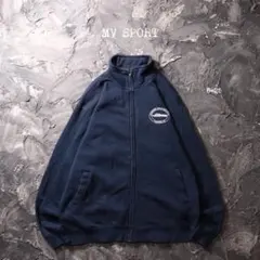 90’s MVSPORT フルジップスウェットジャケット　企業ロゴ　ボート　刺繍