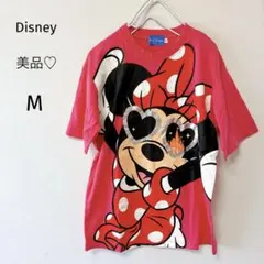 美品♡東京ディズニーリゾート　ミニーTシャツ　カットソーピンク　M