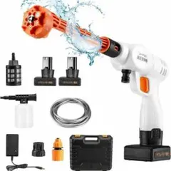 高圧洗浄機 コードレス 充電式 水圧洗浄機 多機能 収納ケース 軽い 持ち運び