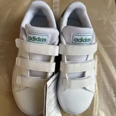 ❤️adidas ホワイト/グリーン スニーカー ベルクロ