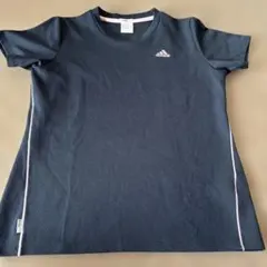 adidas ネイビー 半袖Tシャツ　レディースLサイズ