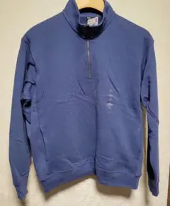 UNIQLO 　スウェット ハーフジップ　シャツ　ブルー　Lサイズ