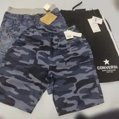 新品夏物　CONVERSE他 迷彩柄など 半ズボン 130サイズ　まとめ売り3点
