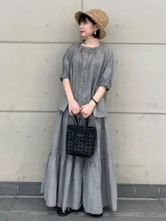 サマンサモスモス チェック セットアップ