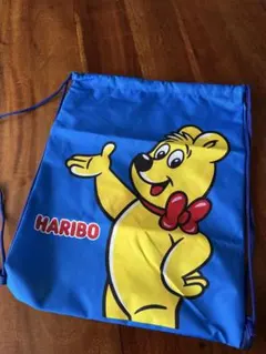 【新品】HARIBO 巾着バッグ ブルー　ナップサック