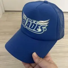 273 新品未使用FREE BLADES トラッカーキャップ 青 アイスホッケー