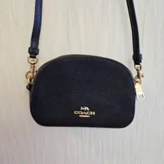 COACH ショルダーバッグ ブラック レザー ミニ クロスボディ